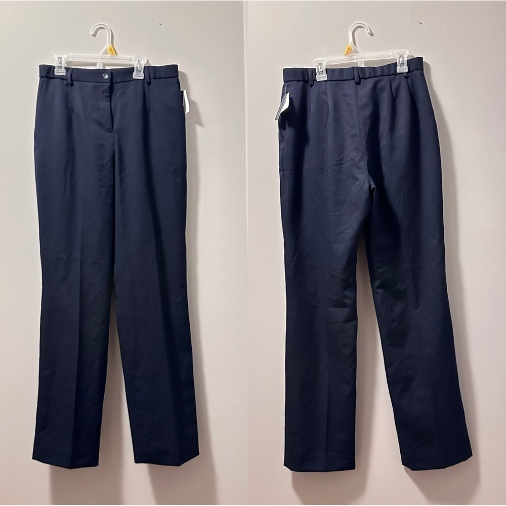 Classic Women's Straight-Leg Dress Pants - Navy - Picture 2 of 12